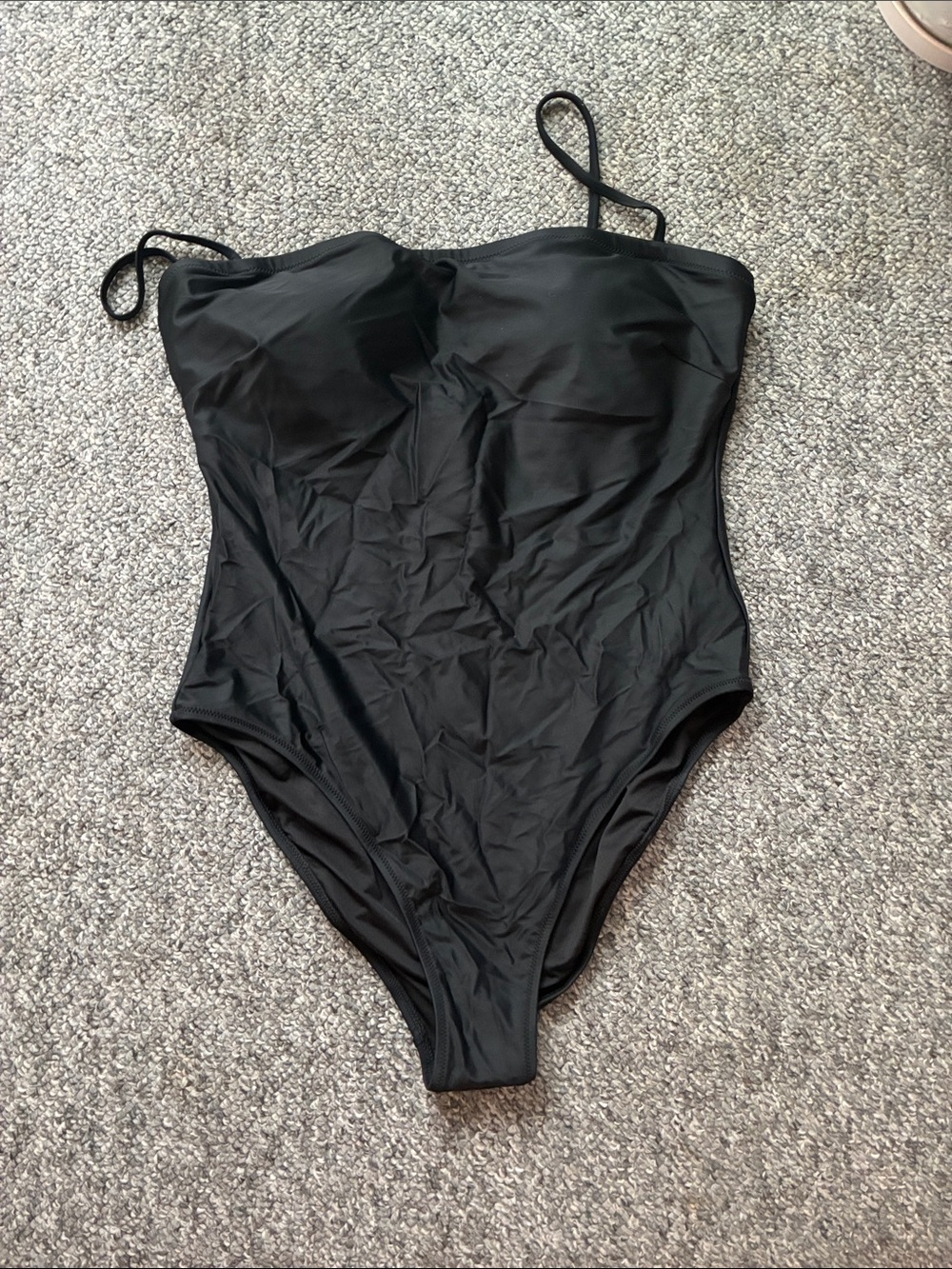J. Crew Black One-Piece Swimsuit with Removable Straps